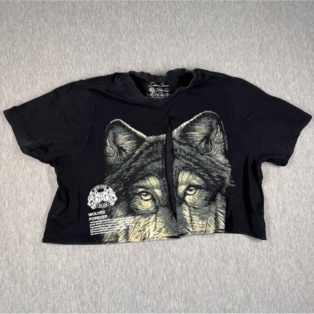 Darc‎ Sport Wolves Club Cropped Tee Black Wolf Graphic XS